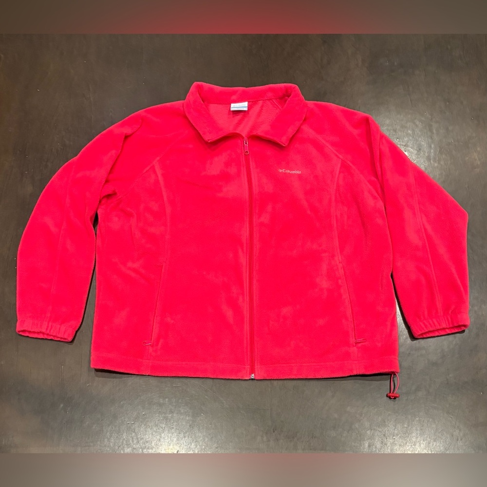Columbia Fleece Jacket Pink Zip Up 3X